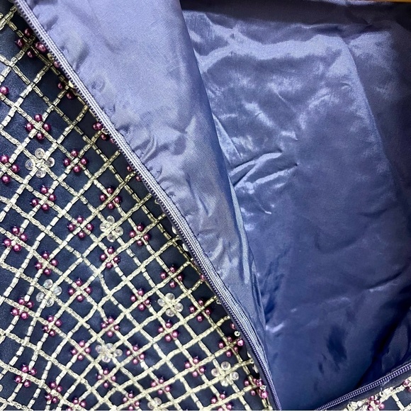 VIE by Victoria Royal 90s Vintage Beaded sequins Crop Top Blouse Victorian M - Picture 9 of 9